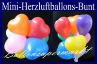 Mini-Herzluftballons-Bunt