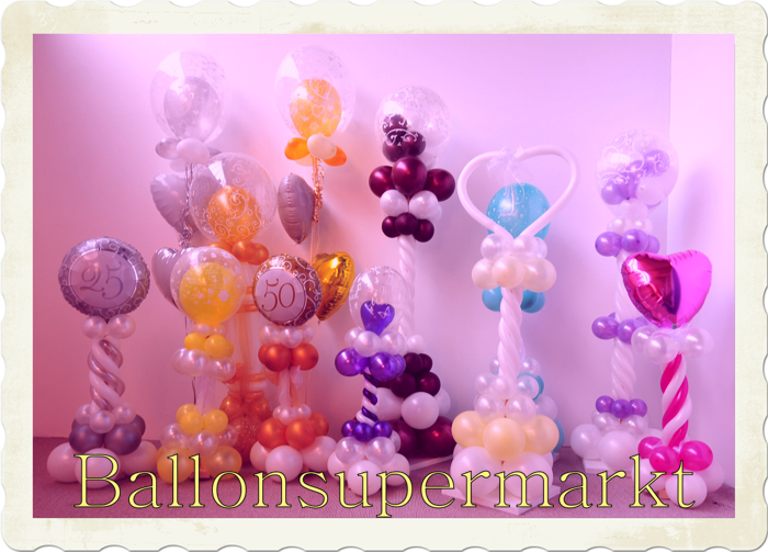 dekorationen aus luftballons
