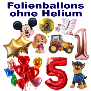 Folienballons ohne Helium