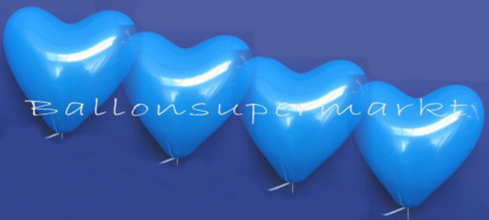 herzluftballons blau